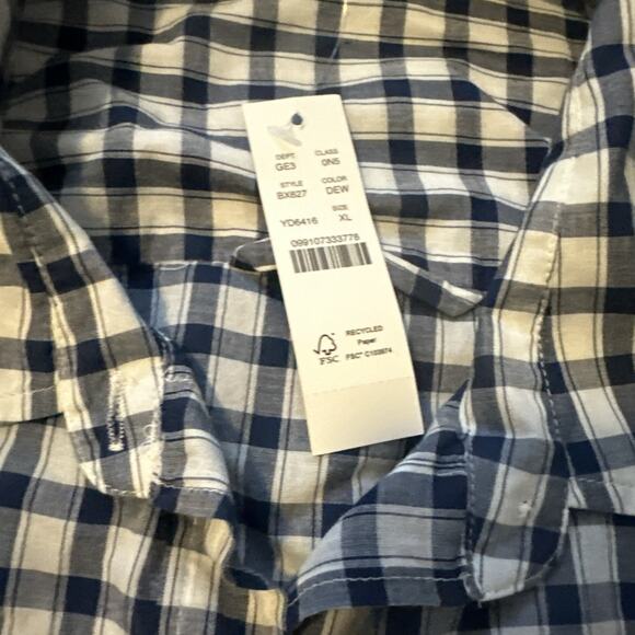 NWT J. Crew Cotton Voile Beach Shirt in Gingham Size XL - Picture 4 of 9